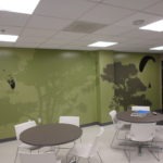Installed wall covering cafeteria