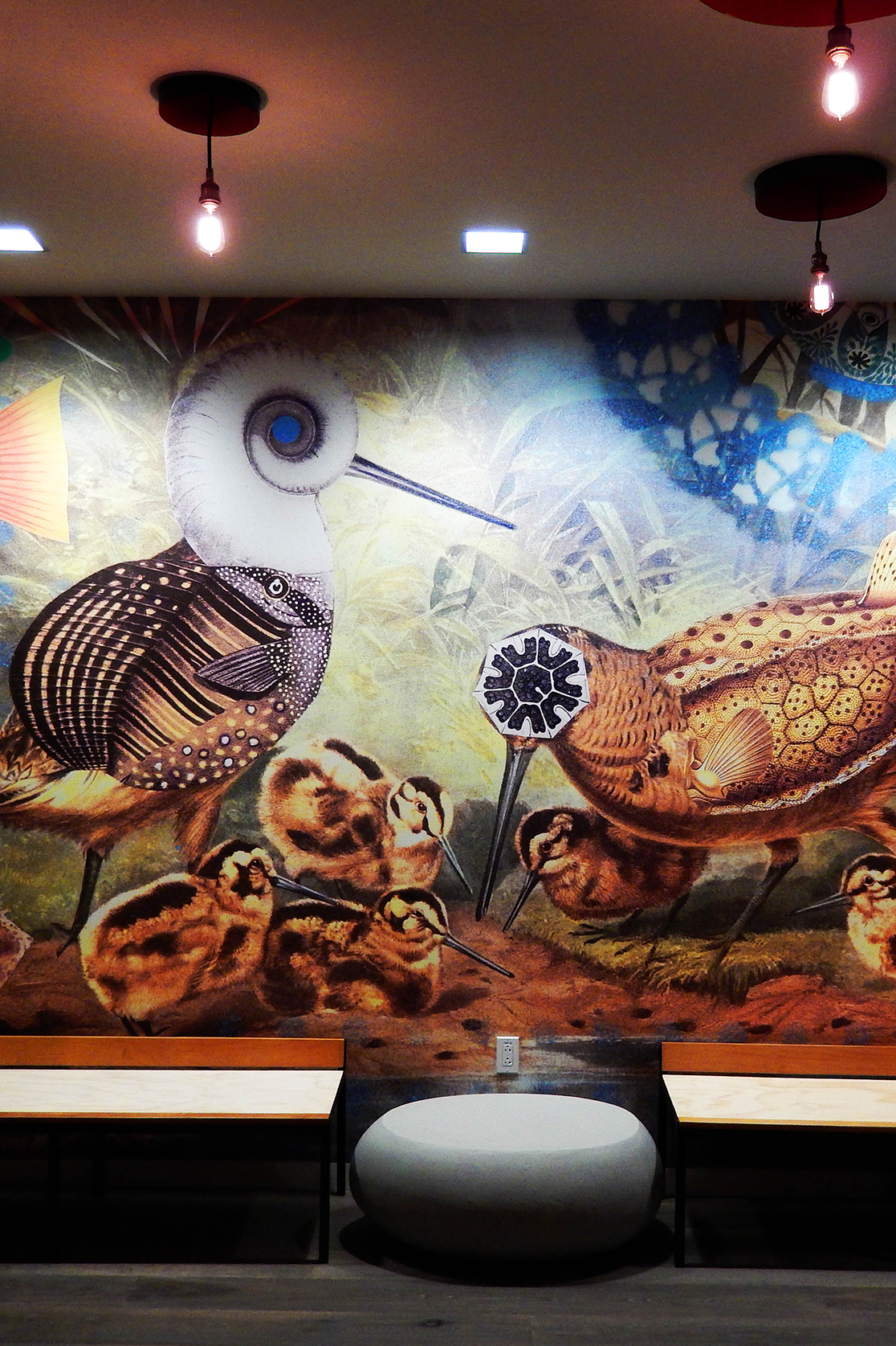 Digital Decor using type II wall covering for Farmer and Seahorse restaurant
