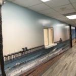 Scott Murphy photo printed as 60 foot Hallway Mural installation