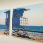 Beach scene printed on Acrylic Mounted with Standoffs