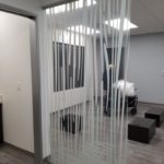 Lexan glass partition for dentist office