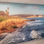 California Coastline at Sunset Wall Mural in a Clinic setting