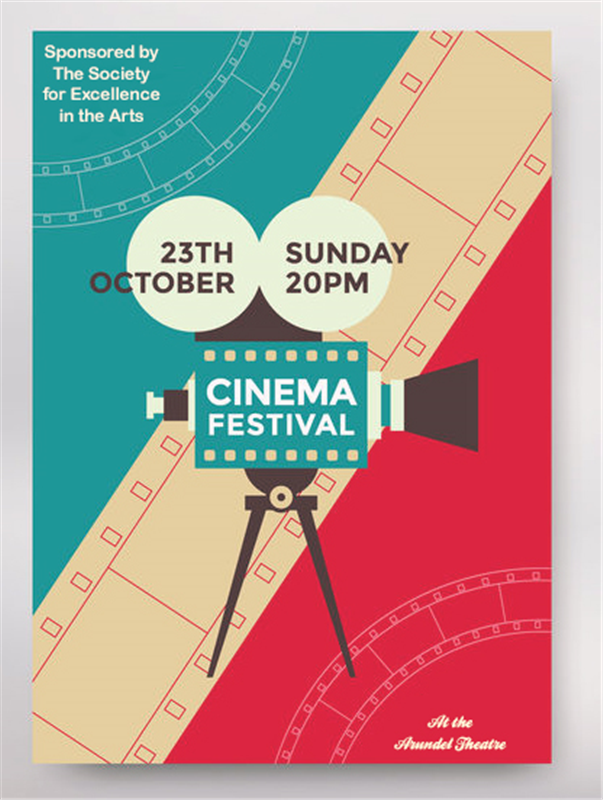 movie festival poster on foamboard presentation board