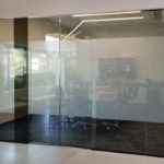 Standard White Frosted Stripe Conference Room glass Film