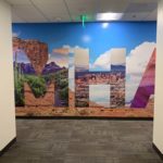 Collage Wall mural installed in corporate office