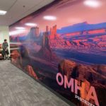 Wall mural of the Grand Canyon installed in corporate office