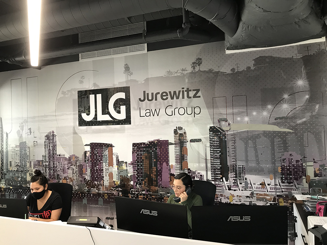 Custom Designed Wall Mural for San Diego law group