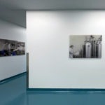 acrylic prints in hi-tech laboratory hallway